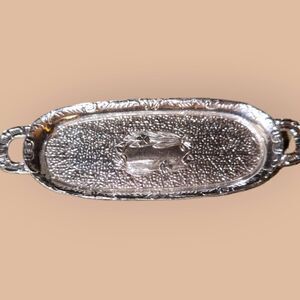 Vintage‎ miniature silver tone serving tray Japan